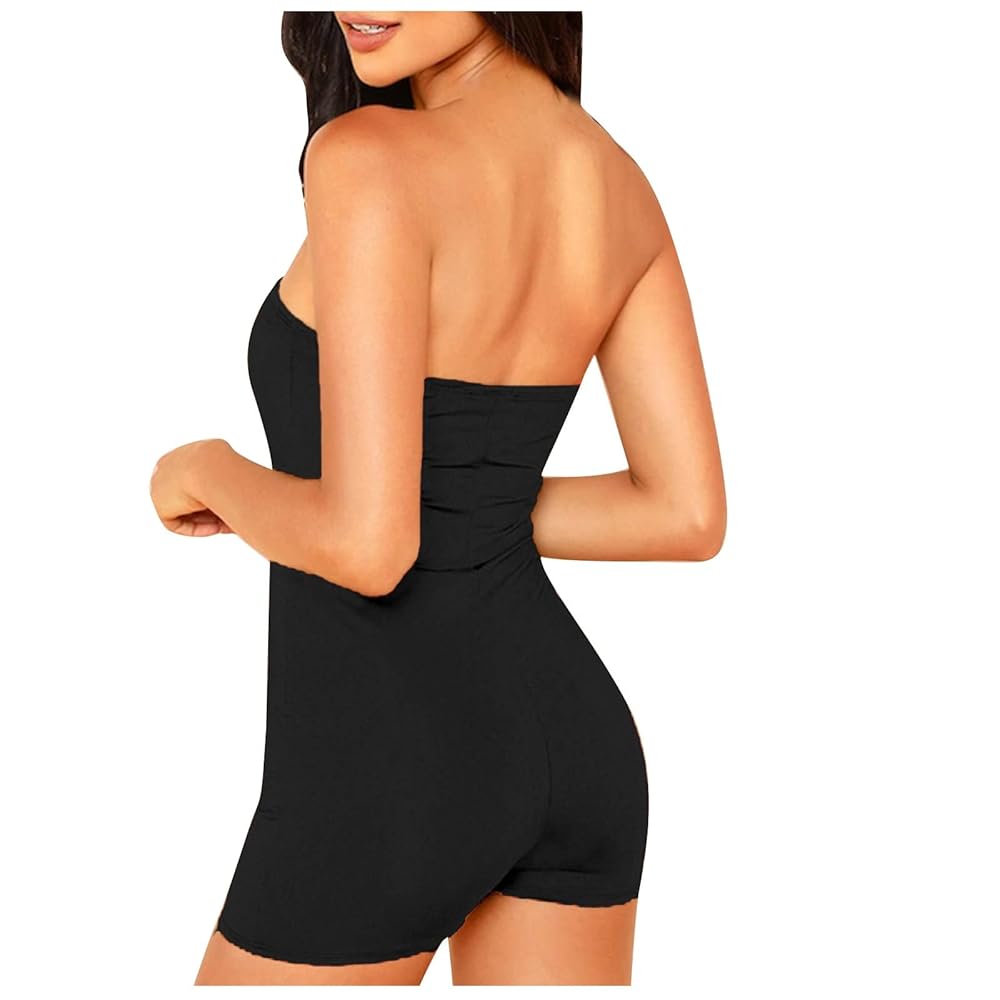 Amazon.com: Ozmmyan Womens Strapless Tube Jumpsuit Solid
